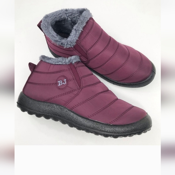 bj Shoes - Women's Burgundy Winter Shoes